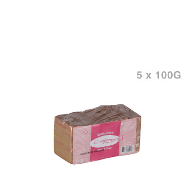 Sabão Confiança Barra Azeite e Coco Rosa Pack 5X100gr