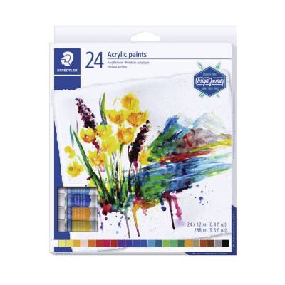 Tinta Acrílica Staedtler 24 Cores 12ml