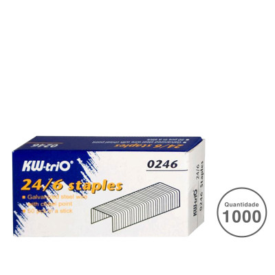 Agrafos Metal Kw-Trio N.24/6 1000 Unidades