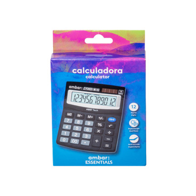 Calculadora Escolar Ambar 12 Dígitos