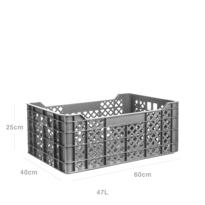 Caixa Contentora Perfurada Cinza 47L 60X40X25cm