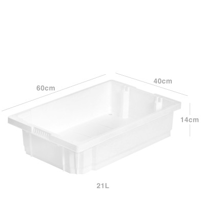 Caixa Contentora Fechada Branco 21L 60X40X14cm