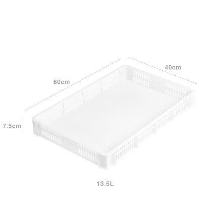 Caixa Contentora Perfurada Branca 13.5L 60X40X7.5cm