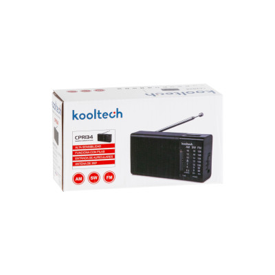 Radio Kooltech Analogico Plástico Preto 13X7X4cm