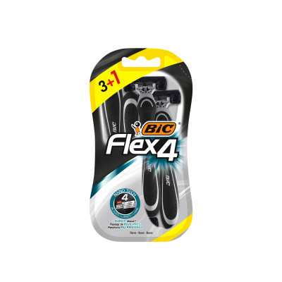 Lâmina Barbear Descartável Bic Flex4 Pack 3+1